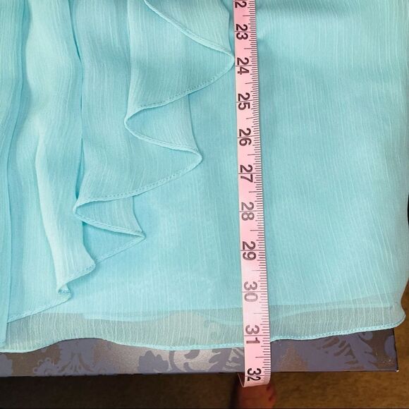 David’s Bridal F14847 Cascade Chiffon Strapless Dress size 4 - Picture 10 of 12